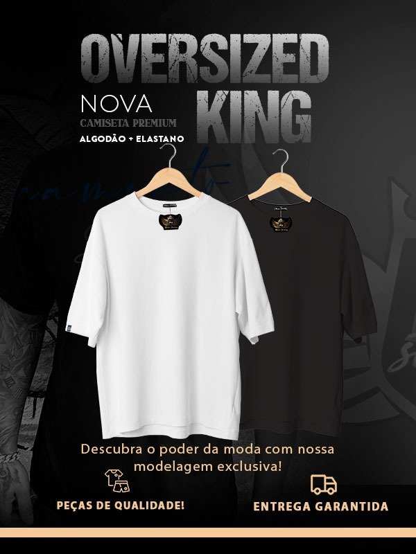 T-Shirt Oversized Game Time - White - Vestuário