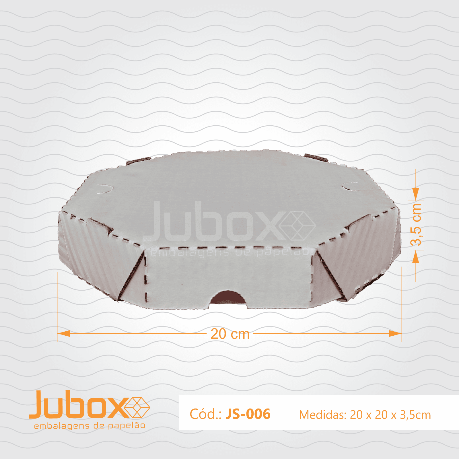 Caixa para Pizza PP 20x20 (25unid) | Jubox Caixas e Embalagens