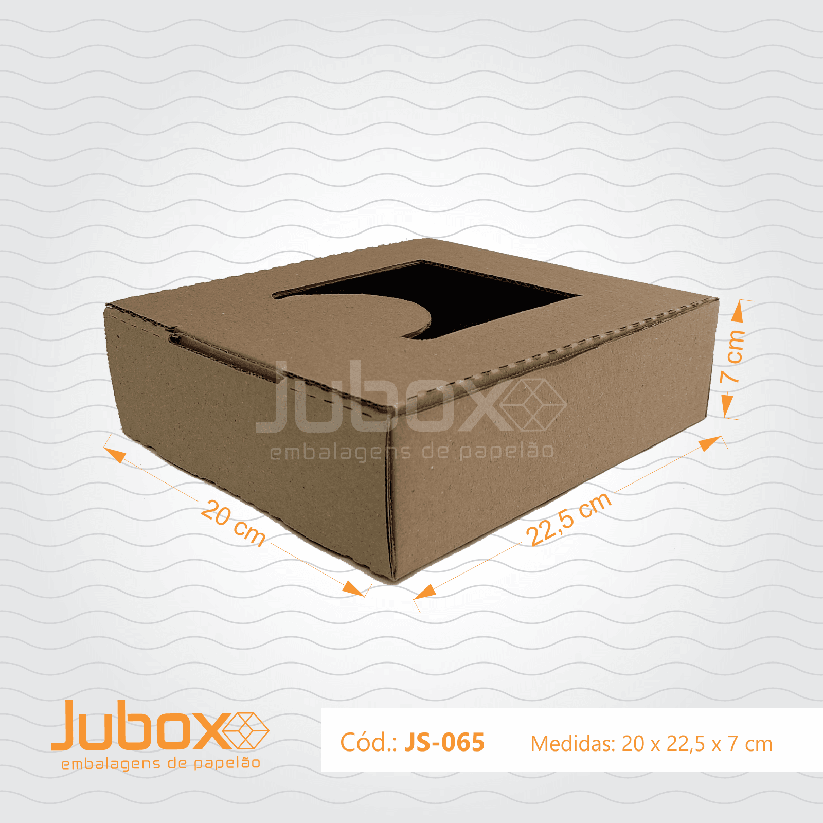 Caixa com Abertura na Tampa (20x22,5x7) (25unid) | Jubox Caixas e