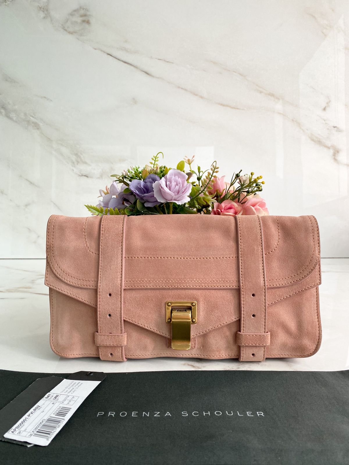lavender leather handbolsas