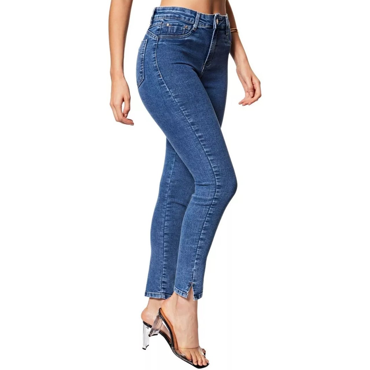 Sawary Jeans Calça Jeans Azul Cigarrete 