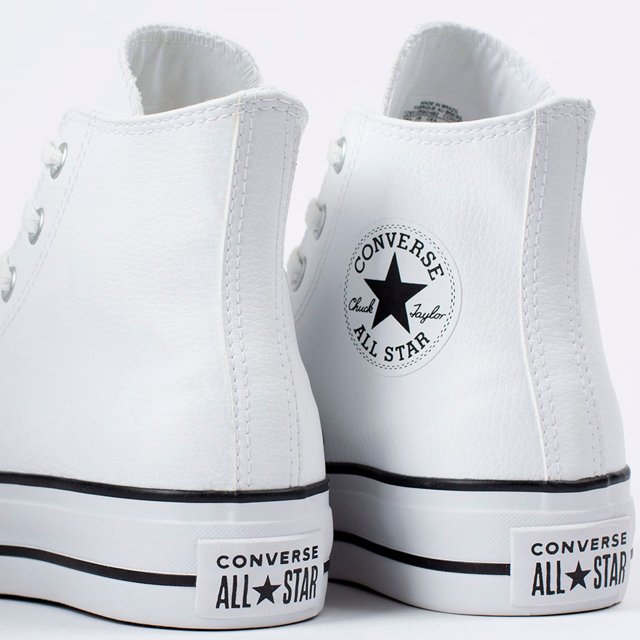 Star Lift Converse All Star Branco Cano Alto Tênis Converse Tenis