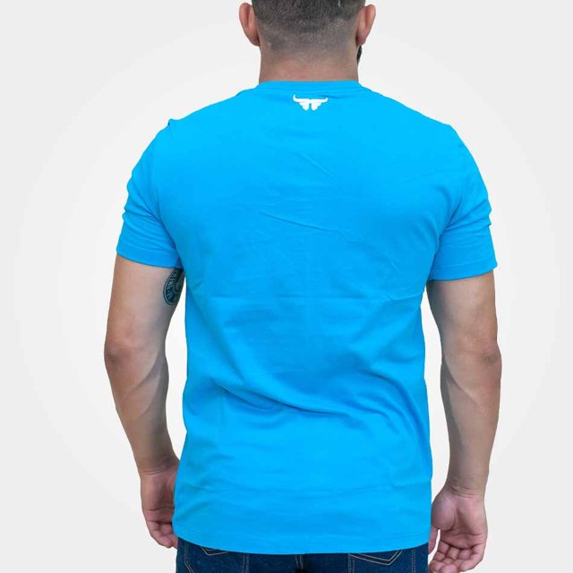 Camiseta Algodão Premium Masculina Azul Turquesa