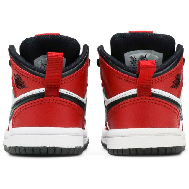 tenis air jordan 1 mid td red black toe