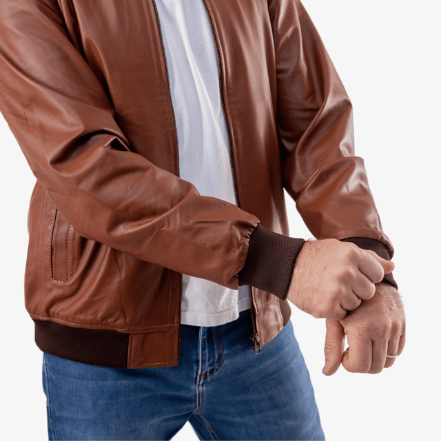 Bomber de couro pelica Guido Couros