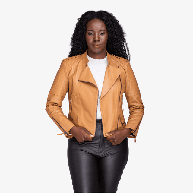 Jaqueta Perfecto Casaco Feminino De Couro Legitimo Jaqueta