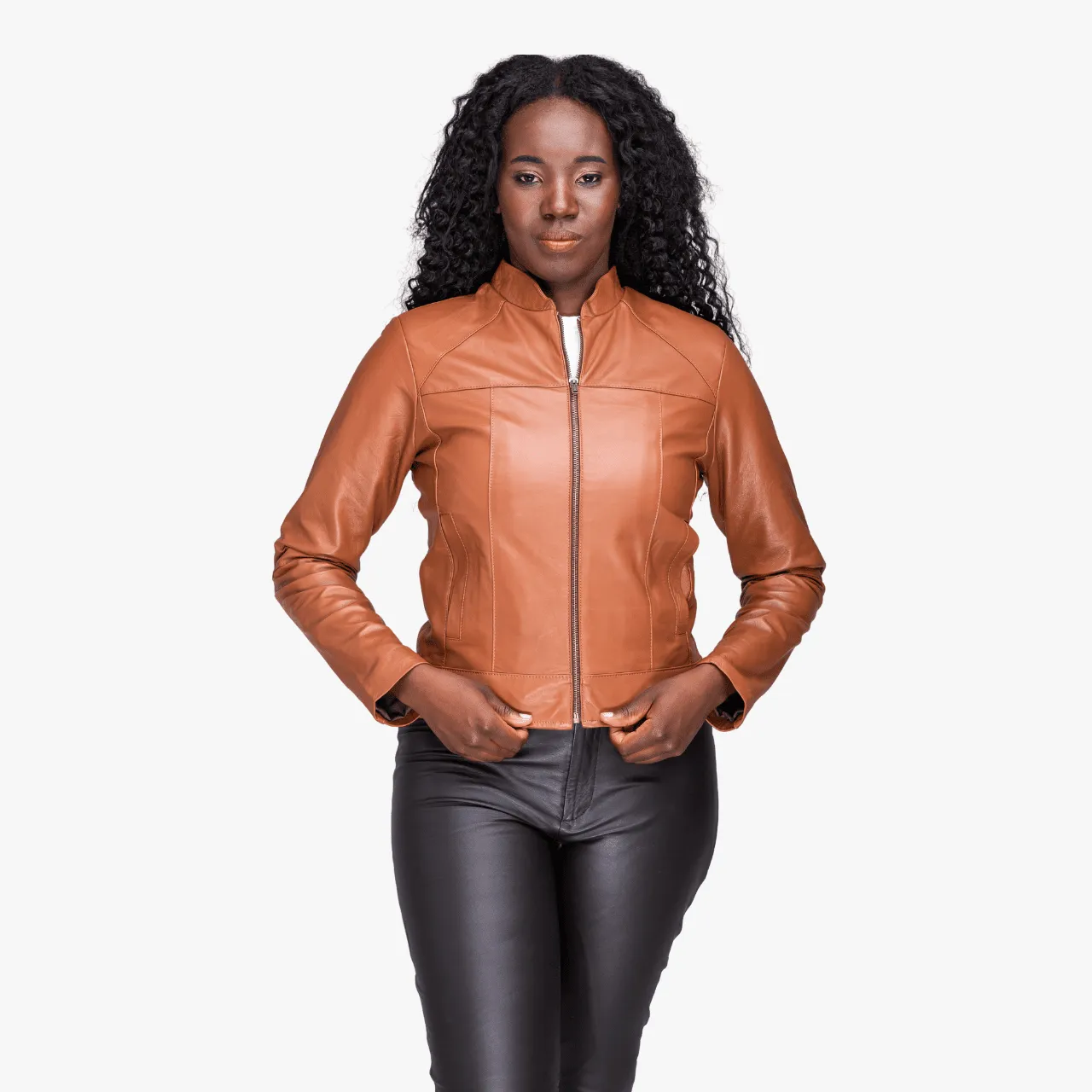 Jaqueta Couro Feminina Jaqueta Napa Jaqueta De Couro De Cabra