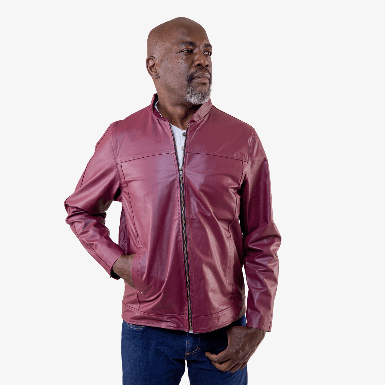 Jaqueta de online couro vinho masculina