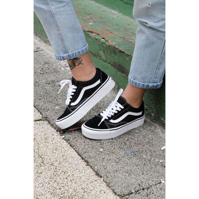 vans branco plataforma