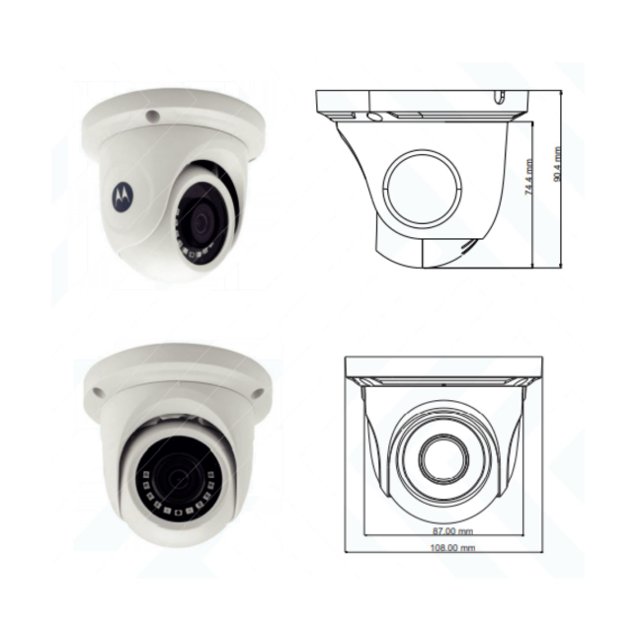 Câmera de Segurança Dome 20M 1080P 2,8MM MTADP022601 Motorola
