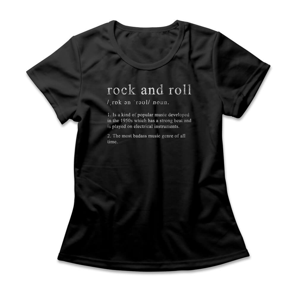 Camiseta Feminina Rock And Roll Definition