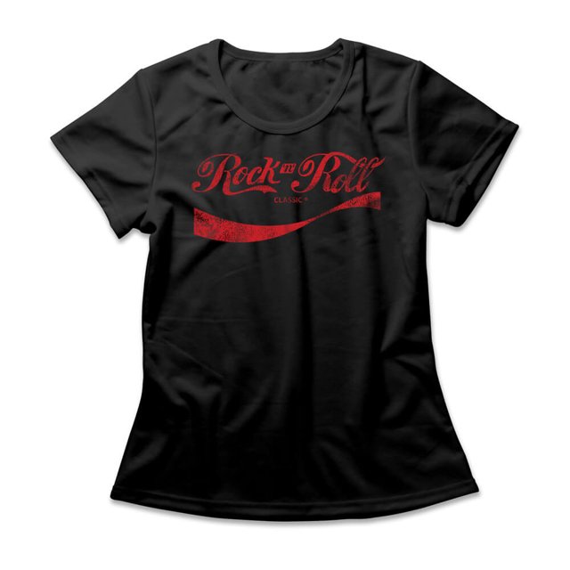 Camiseta Feminina Rock 'N' Roll Cola