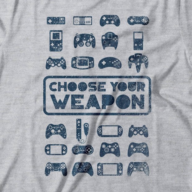 camiseta-feminina-choose-your-weapon-estampa-1