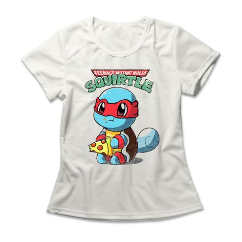 camiseta-feminina-squirtle-ninja