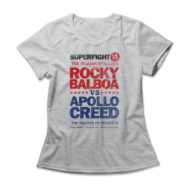 Camiseta Feminina Rocky vs Apollo
