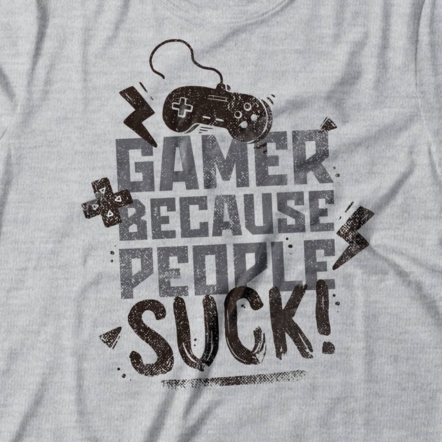 Camiseta Feminina Gamer Because People Suck