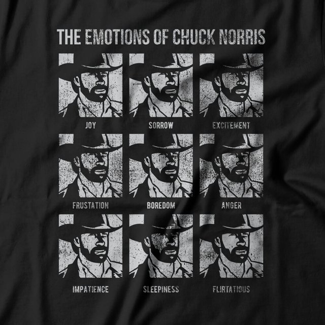 Camiseta Feminina Emotions Of Chuck Norris