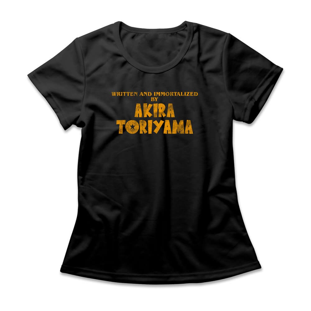 Camiseta Feminina Written And Immortalized By Akira Toriyama