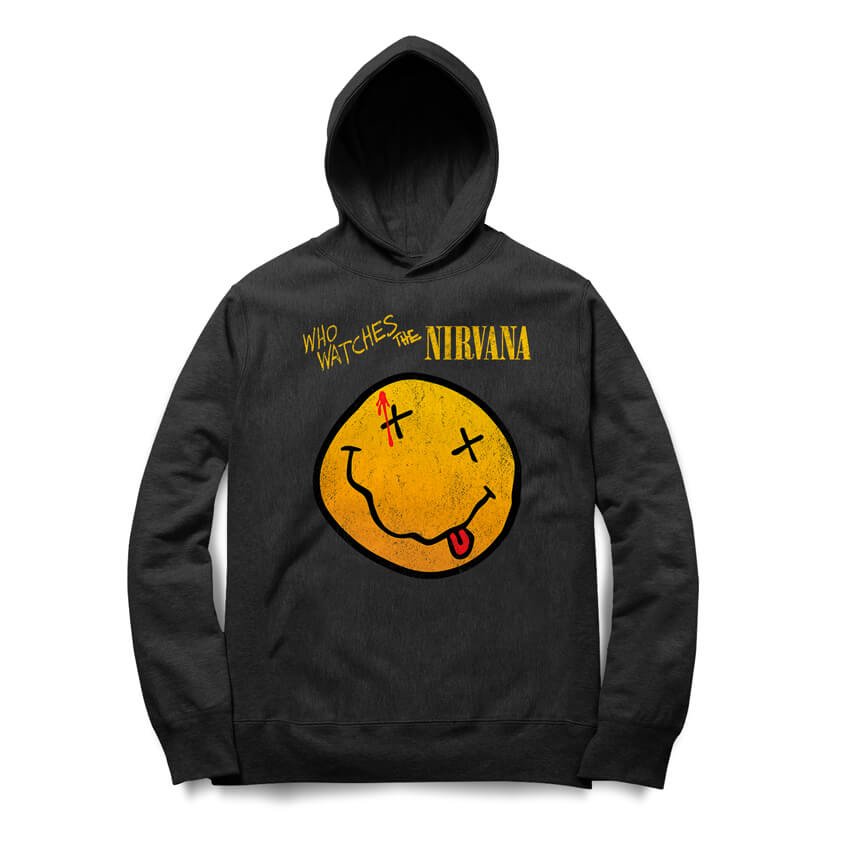 nirvana smiley face moletom com capuz
