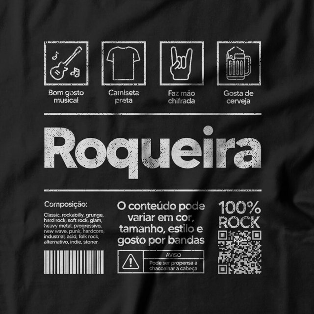 Camiseta Feminina Roqueira
