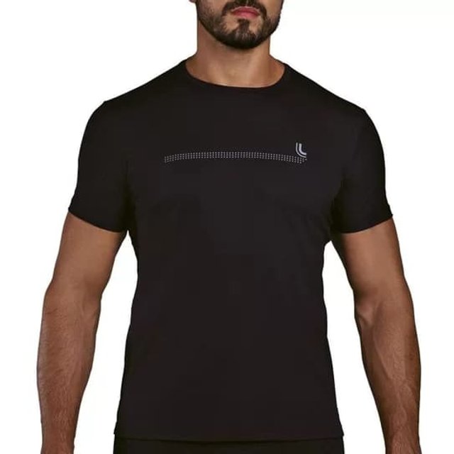 Camiseta Lupo Sport Biodegradável Proteção UV50+ Preta