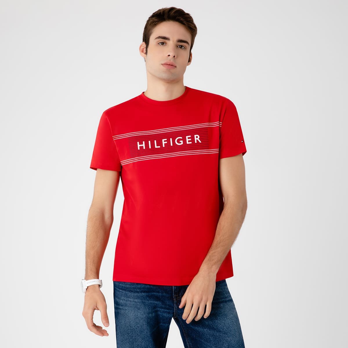 Camiseta T-shirt Tommy Hilfiger Brand Love Vermelha