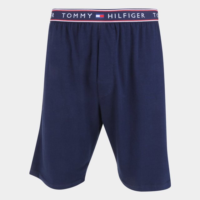 Bermuda Algodão Logo Lounge Marinho Tommy Hilfiger