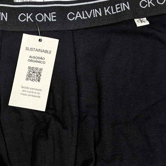 Cueca Calvin Klein Low Rise Trunk Organic Cotton Preta