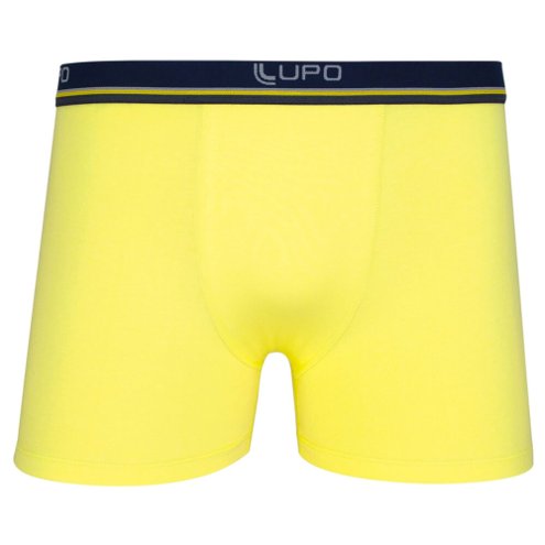 cueca lupo boxer amarela algodão