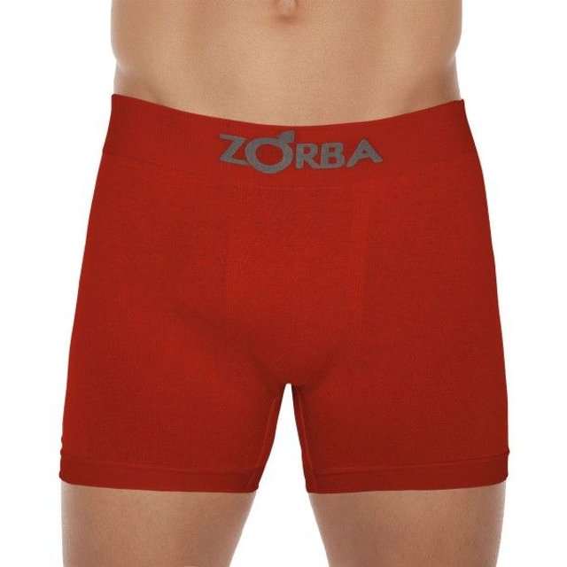 Cueca Boxer Zorba Seamless Basic S/ Cost Alg Vermelha
