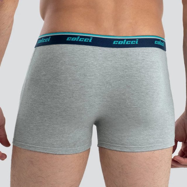 Kit 2 Cuecas Boxer Colcci High Cotton Azul/Mescla