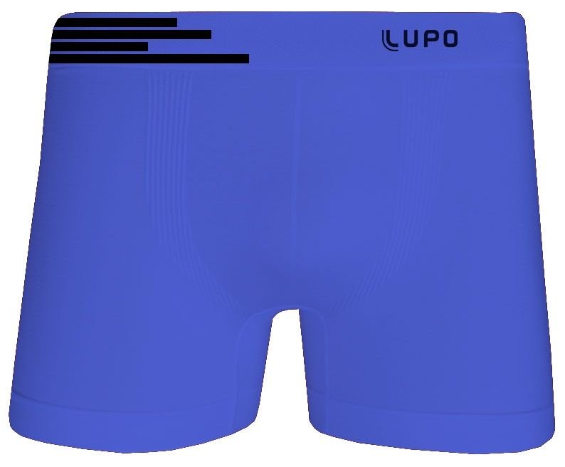 Cueca Boxer Lupo Attractive Microfibra Sem Costura Azul