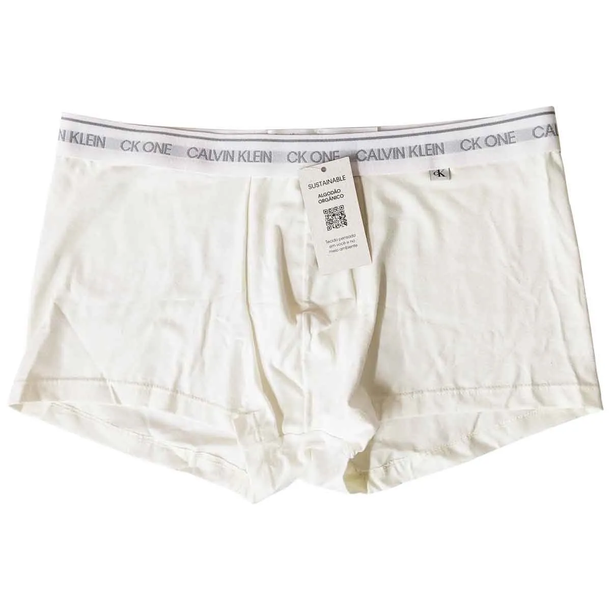 Cueca Boxer Calvin Klein Low Rise Trunk Cotton Structure - Branco