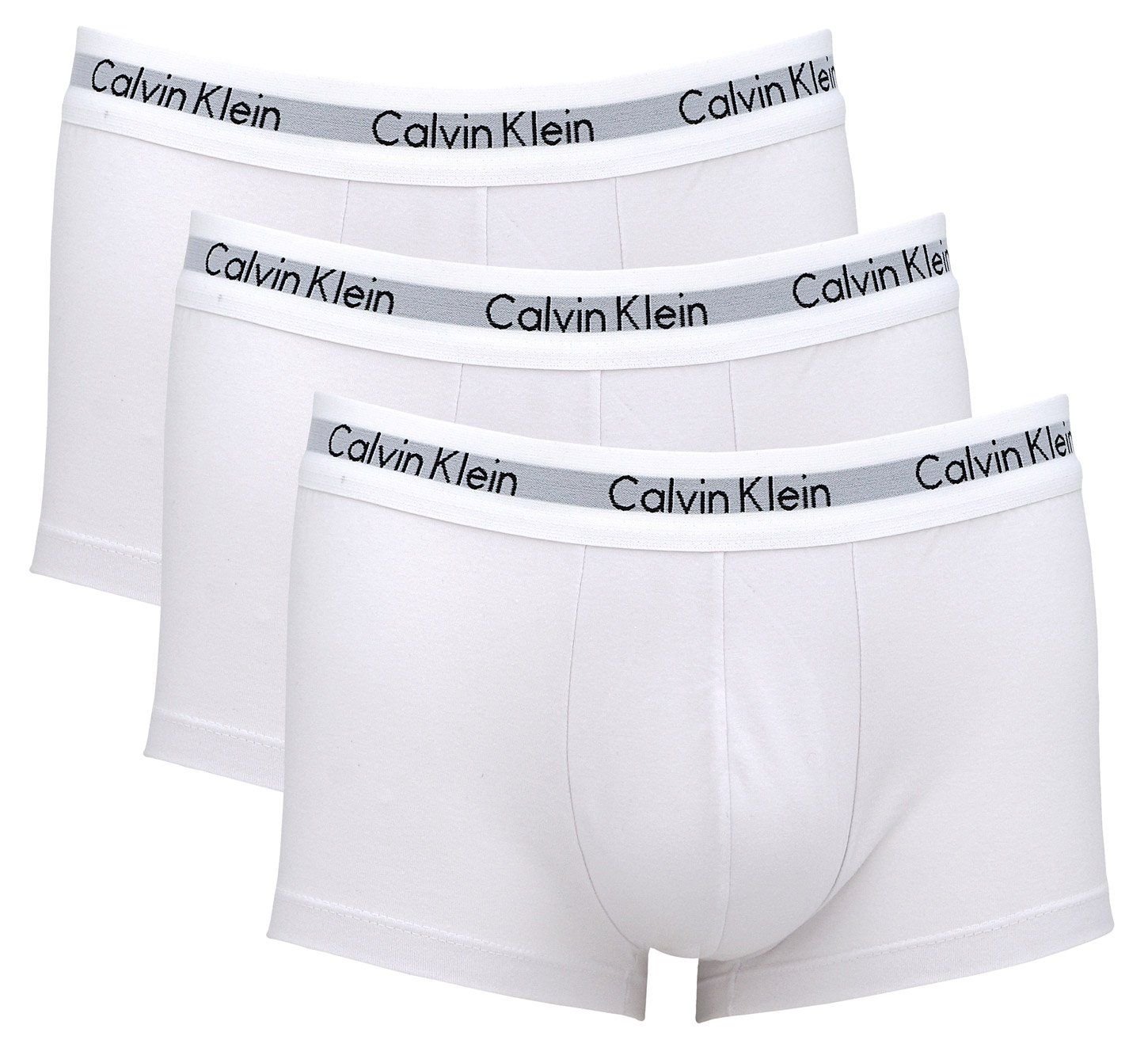 Kit 3 Cuecas Trunk Calvin Klein Life Algodão Brancas