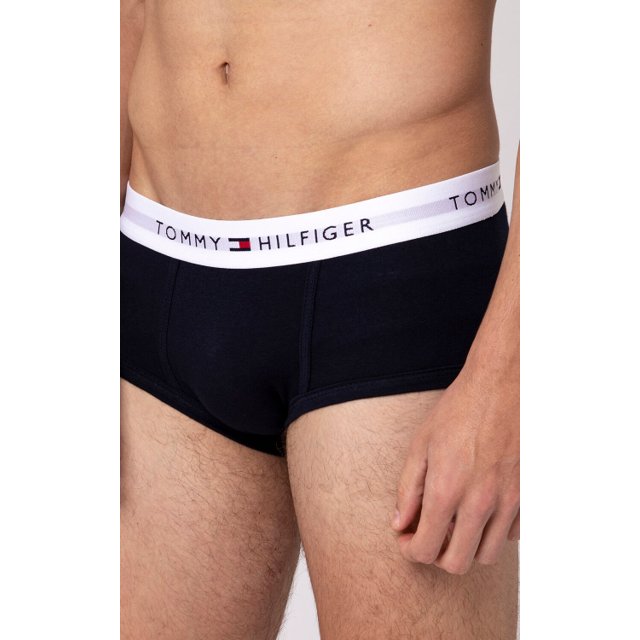 Kit 3 Slip Algodão Pretas Tommy Hilfiger