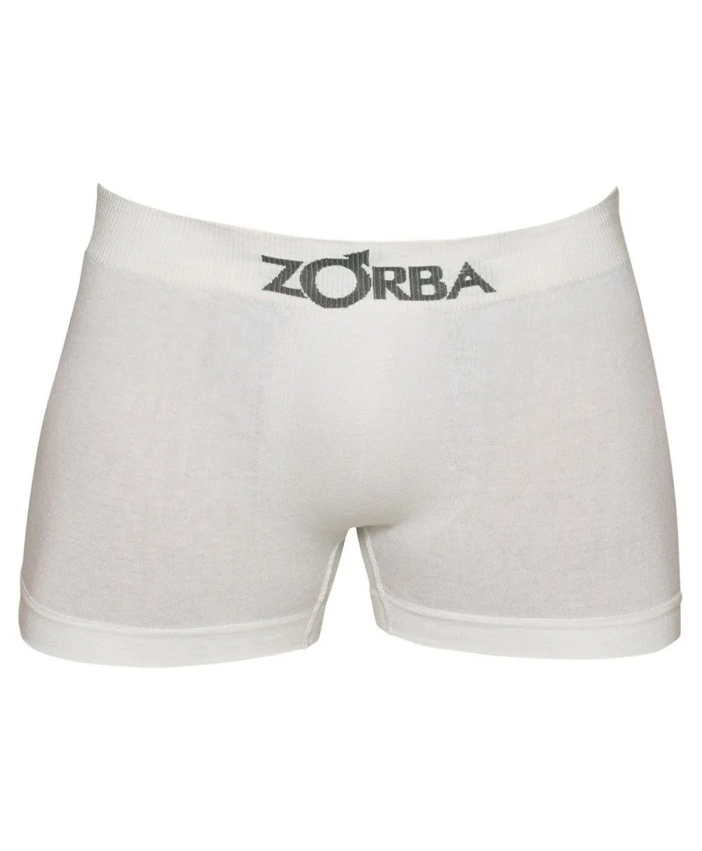 Cueca Boxer Zorba Seamless Basic Sem Costura Algodão Branca