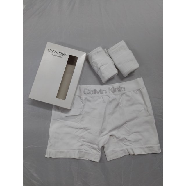 Cueca Calvin Klein Boxer Kit com 3 Peças Sem Custura Masculino Branco – Mr.  Boss