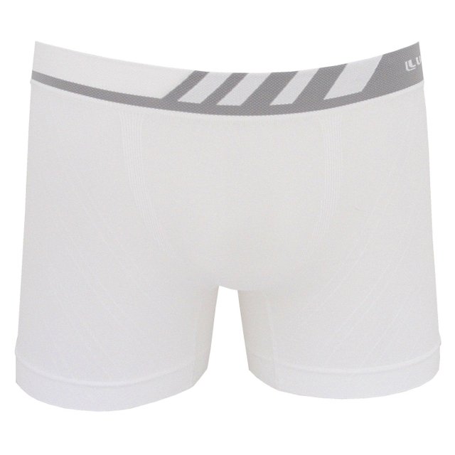 Cueca Boxer Lupo Diag Microfibra Sem Costura Branca