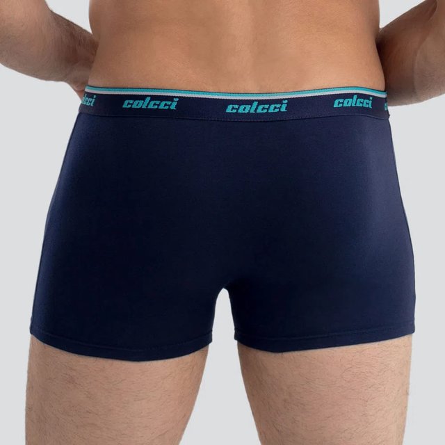 Kit 2 Cuecas Boxer Colcci High Cotton Azul/Mescla