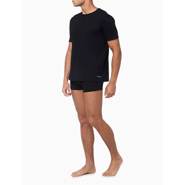 Kit Calvin Klein 1 Camiseta Masculina e 2 Cuecas Trunk Preto