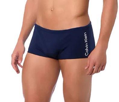 Sunga Trunk Lisa Silk Lateral Calvin Klein Azul Marinho