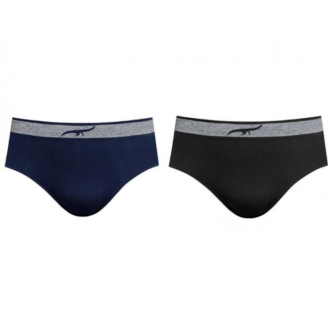 Kit 2 Cuecas Slip Fit Zee Rucci Sem Costura Preta/Azul