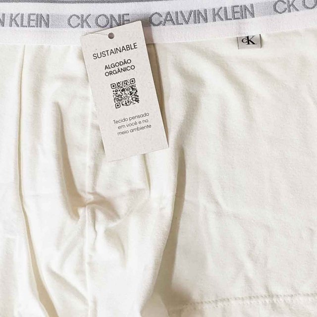 Cueca Calvin Klein Low Rise Trunk Organic Cotton Off White