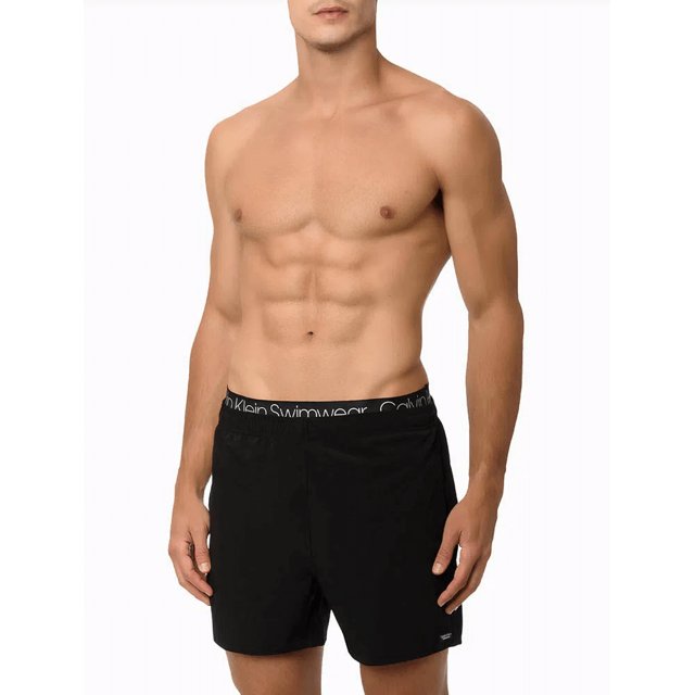 Shorts de Praia Masculino Calvin Klein Cós com Elástico Preto