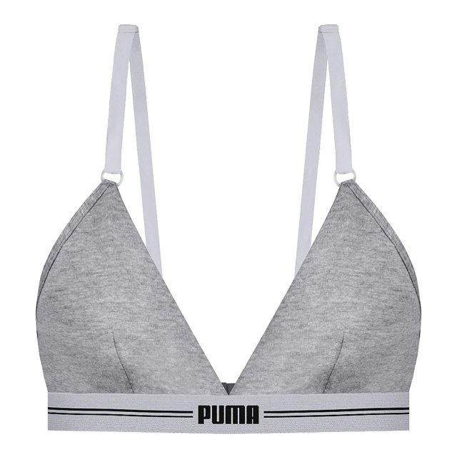 Top Triângulo Cotton Puma Cinza Mescla