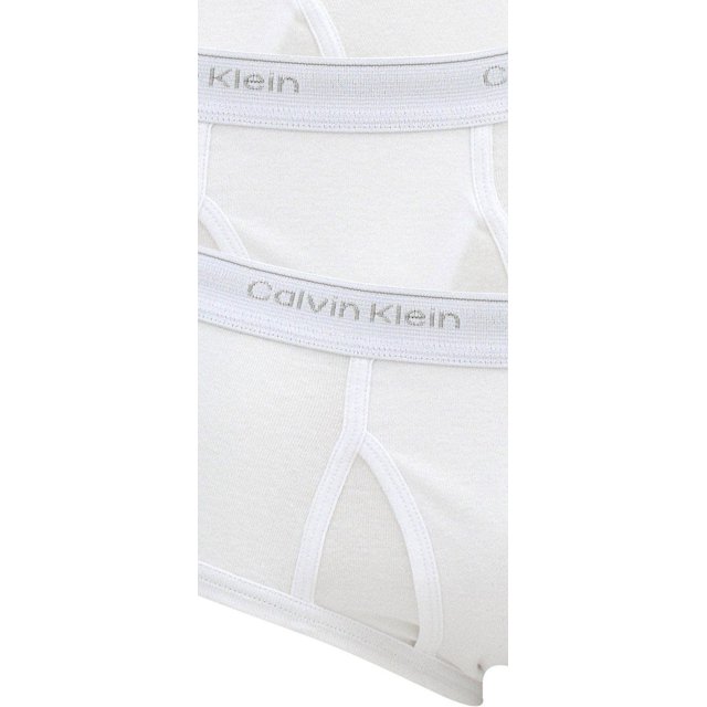 Kit 3 Cuecas Slip Calvin Klein Basic 100% Algodão Brancas