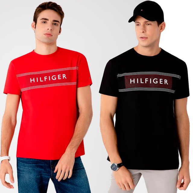 Kit 2 Camisetas T-shirt Tommy Hilfiger Brand Love