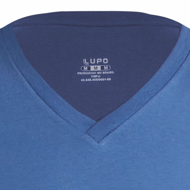 Pijama Masculino Lupo Elegance Longo Algodão Azul