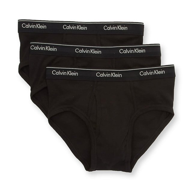 Kit 3 Cuecas Slip Calvin Klein com Abertura 100% Algodão Pretas