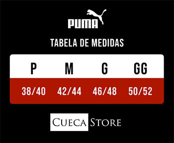 Tabela de Medidas Puma